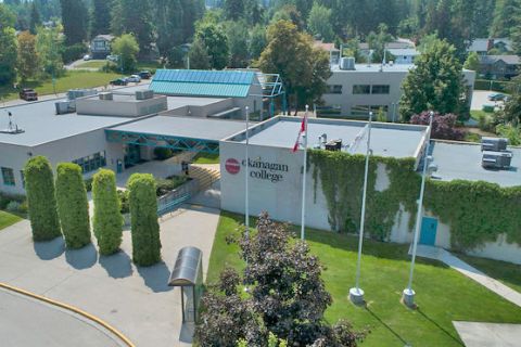 Salmon Arm campus from a bird's eye view