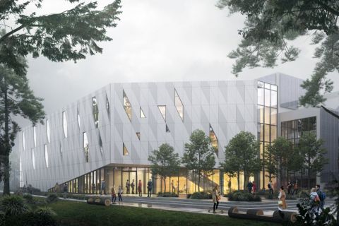 Rendering of Health Sciences Centre by GEC Architecture