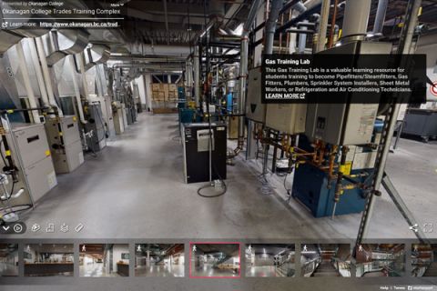 Screenshot of the Gas Training Lab from the 3D Tour